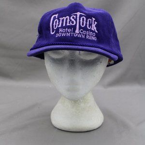 Vintage Corduroy Hat - Comstock Casino Superbowl 28 - Adult Zip Back